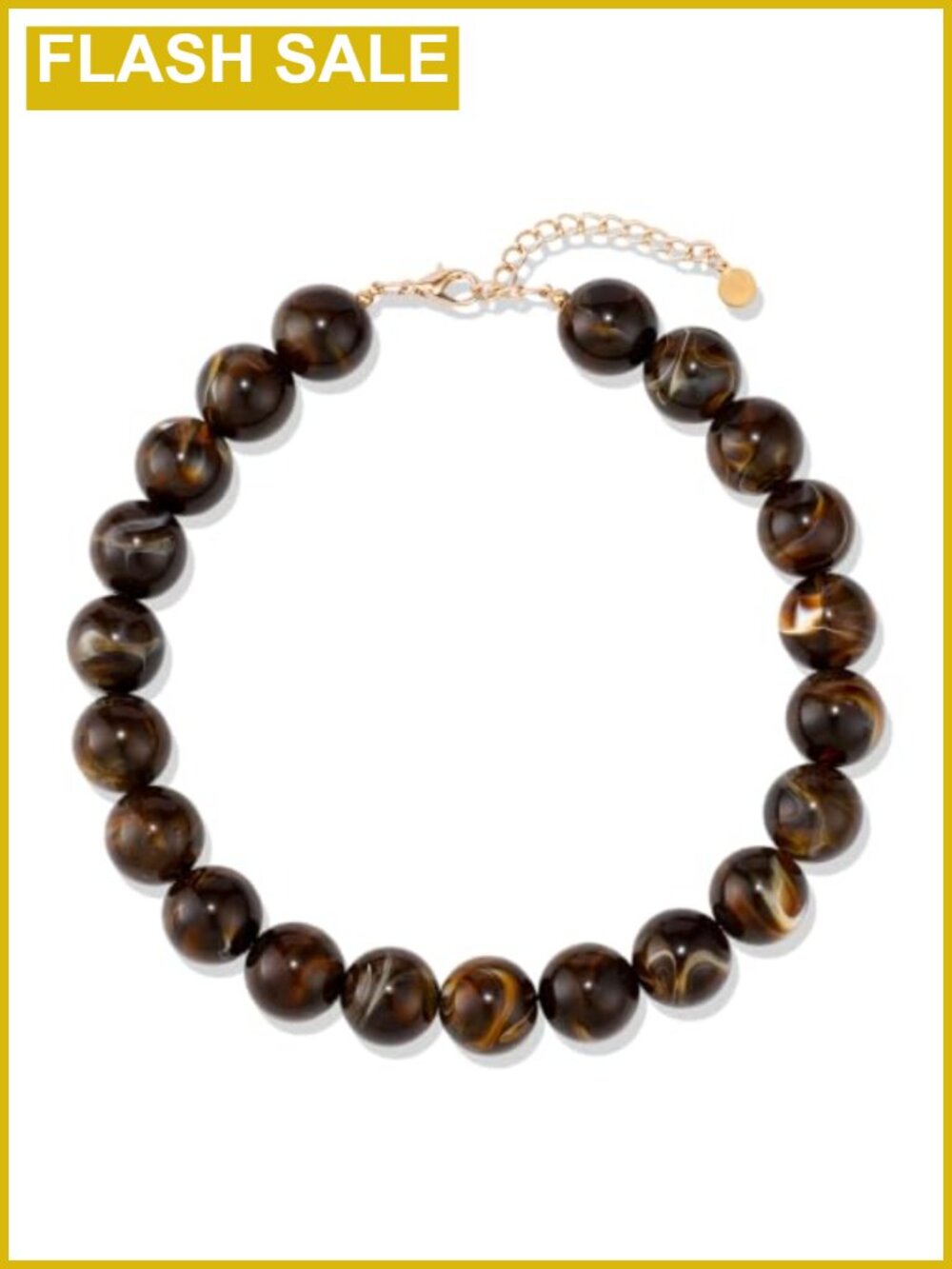 Chunky Beaded Necklace 20MM Resin Statement Boho Summer Beach